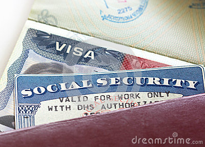 American Visa And Social Security Card Valid For Work Only With Dhs    