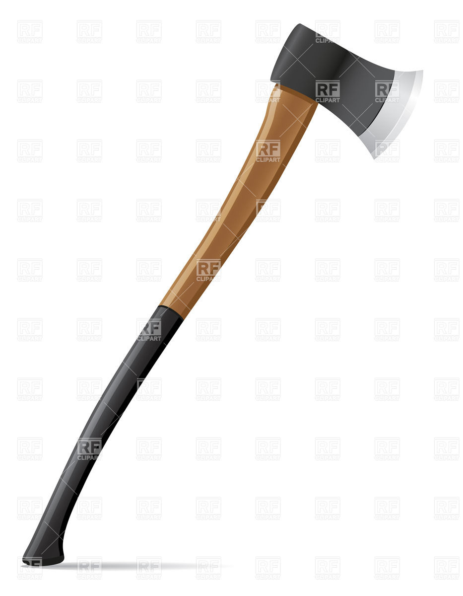 Axe With Wooden Handle Download Royalty Free Vector Clipart  Eps