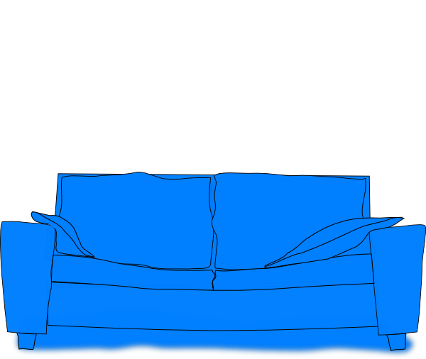 Blue Couch Clip Art   Cartoon   Download Vector Clip Art Online