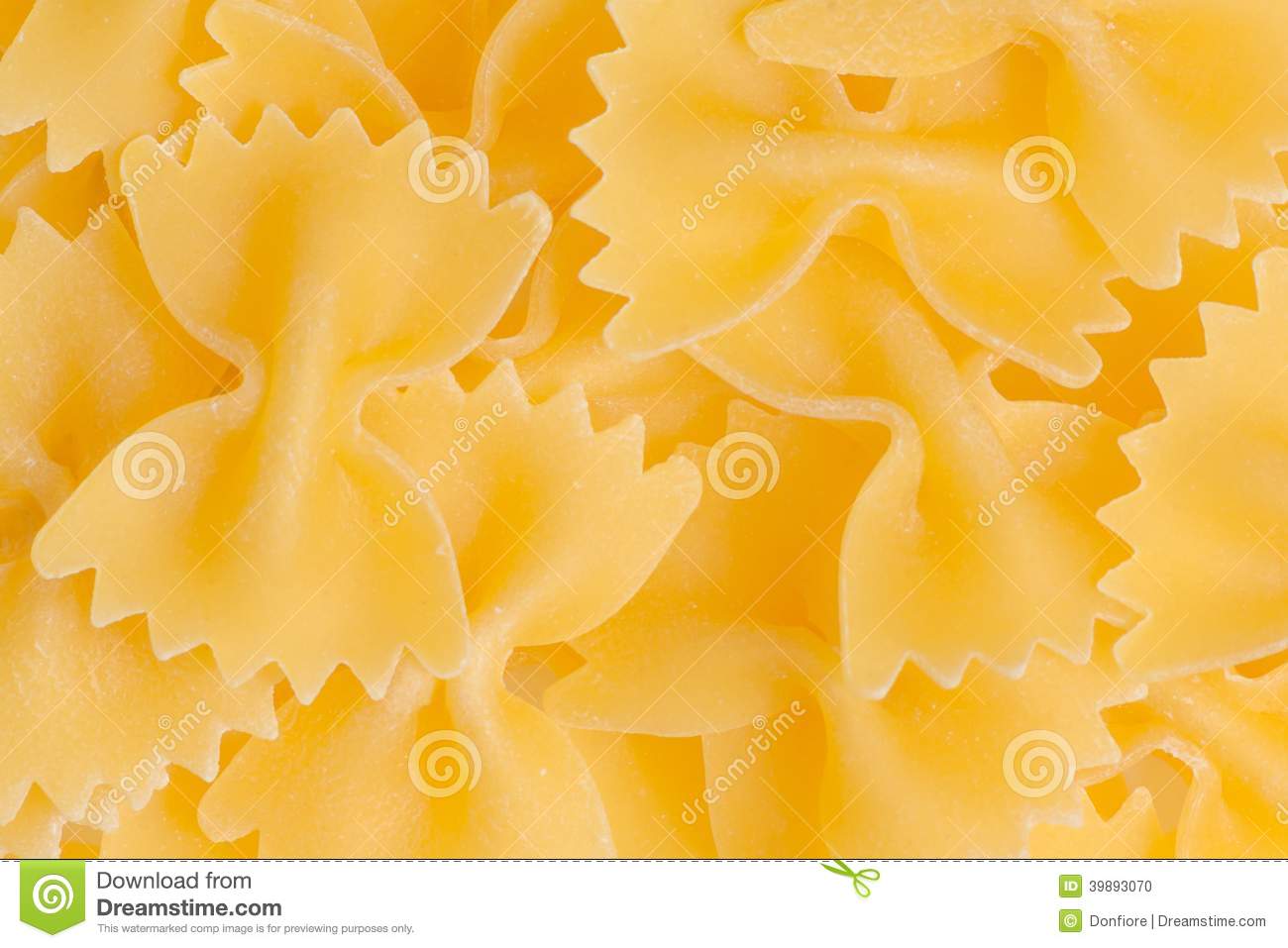 Bow Tie Pasta Texture Farfalle Tipical Italian Food Stock Photo