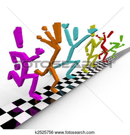 Finish Line Together  Fotosearch   Search Clip Art Drawings Fine Art    
