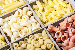 Italian Pasta Assortment Of Different Colors Background Stock Photos