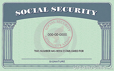 Replica Of A United States Social Security Card 