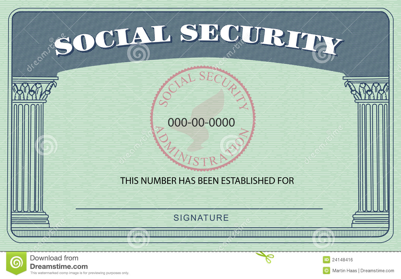 Replica Of A United States Social Security Card 