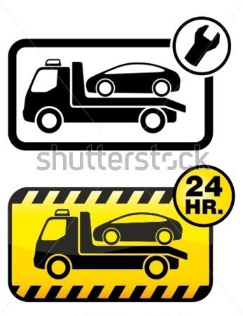 Roadside Assistance Car Towing Truck Vector Stock Vector Clipart Me