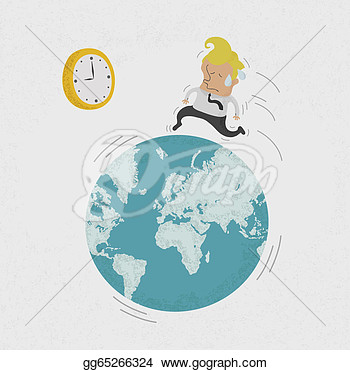 Stock Illustration   A Frantic Man Running Late For Work  Clipart