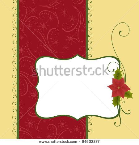 Stock Vector Blank Template For Christmas Greetings Card Postcard Or