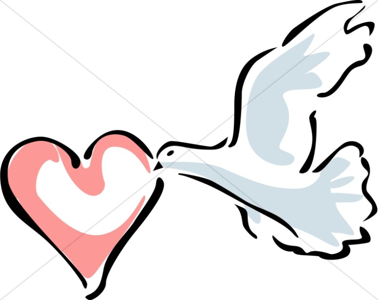 Two Doves Carrying A Heart
