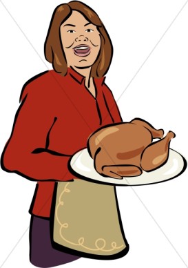 African American Family At Thanksgiving   Thanksgiving Clipart