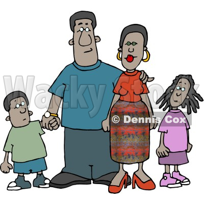 African American Family Standing Together As A Group Clipart   Djart    