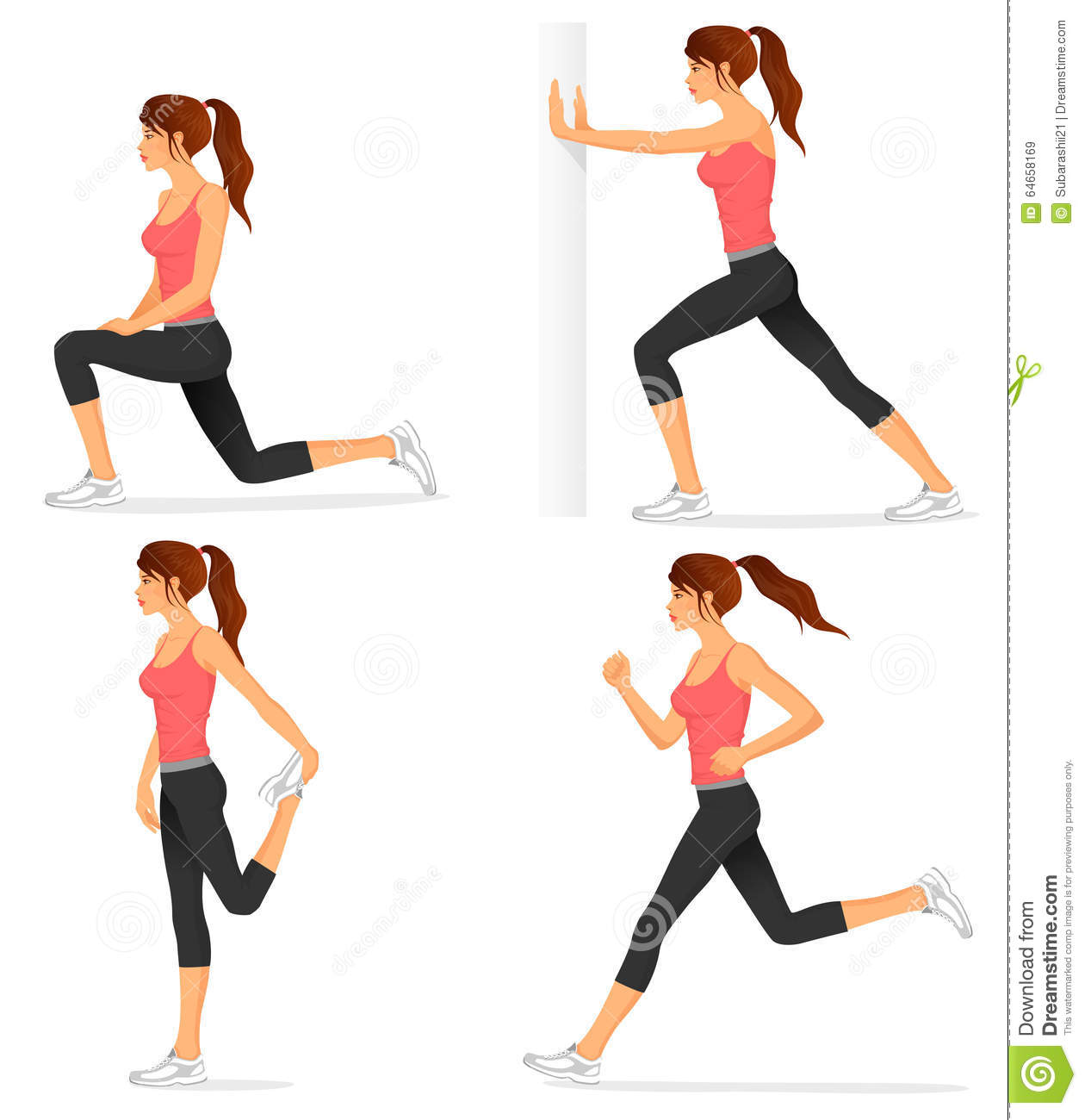 Basic Stretching Exercises Related To Jogging Stock Photo   Image    