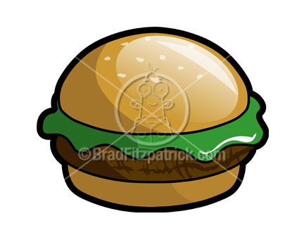 Cartoon Hamburger Clipart Picture   Royalty Free Hamburger Clip Art    
