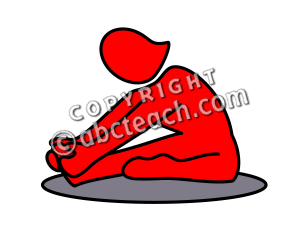Clip Art  Simple Exercise  Seated Stretching Color   Preview 1