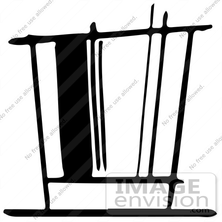Clipart Of A Magician Top Hat In Black And White   Royalty Free Vector
