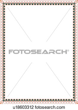 Clipart Of Pink And Black Thin Loop Border U18603312   Search Clip Art