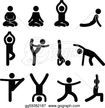 Clipart   Yoga Meditation Exercise Stretching  Stock Illustration