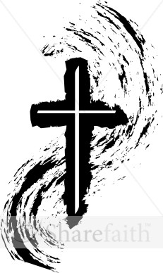 Cross Swept With The Power Of The Spirit   Cross Clipart
