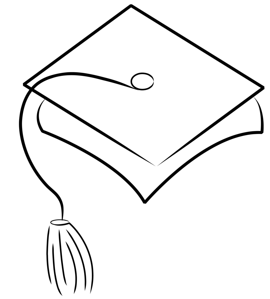 Graduation Party Clip Art Black And White Graduation Cap Drawings