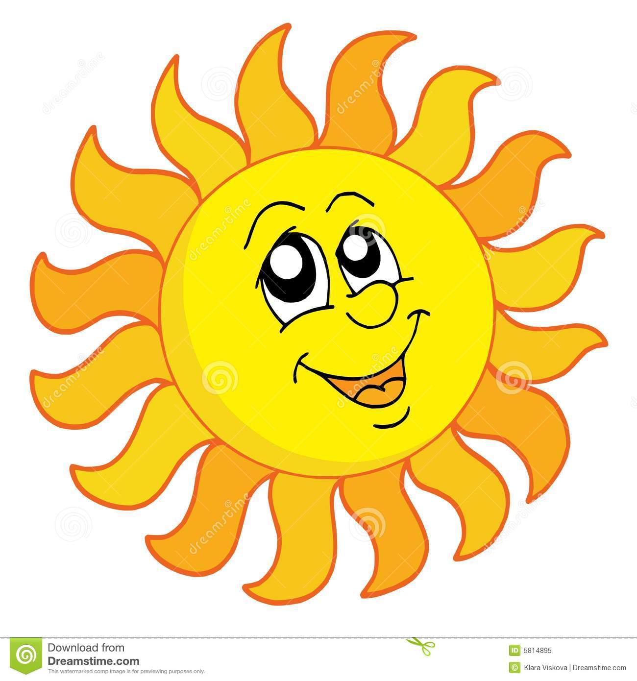 Happy Sun Vector Illustration Royalty Free Stock Photo Image