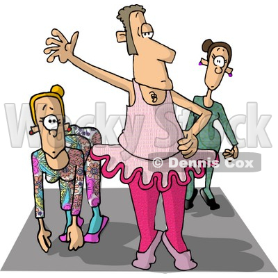 Man Wearing Women S Dance Clothing Clipart Picture By Dennis Cox