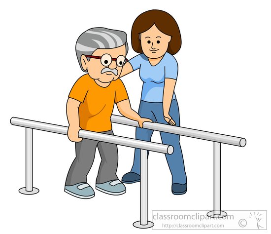 Medical  Physical Therapy Learning To Walk Clipart 814976