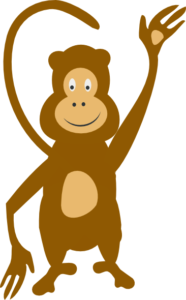 Monkey Waving Clip Art At Clker Com   Vector Clip Art Online Royalty