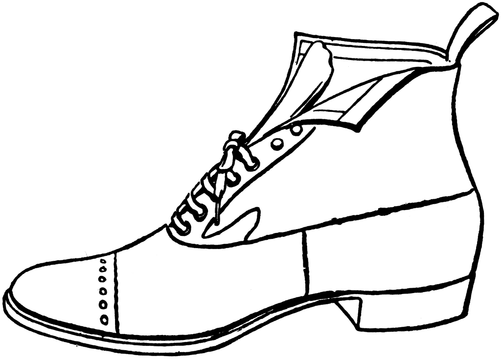 Shoe Clip Art Black And White