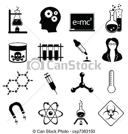 Vector Clipart Of Science Icon Set   Chemistry And Medical Science