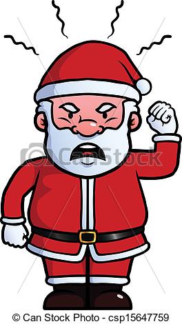 Vector   Santa Claus Being Angry   Stock Illustration Royalty Free
