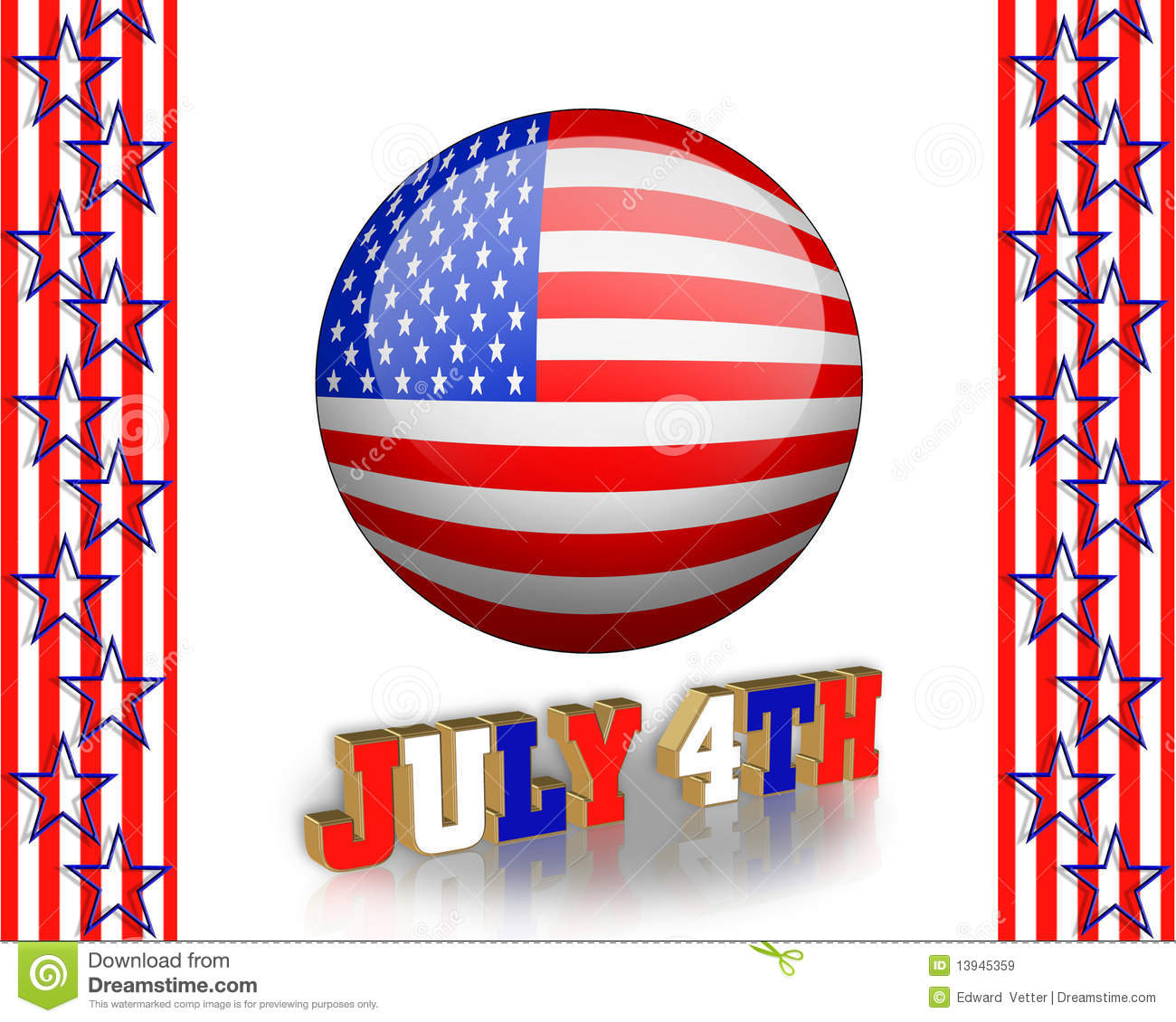 4th Of July Clip Art And Stars Stripes Patriotic American Borders For