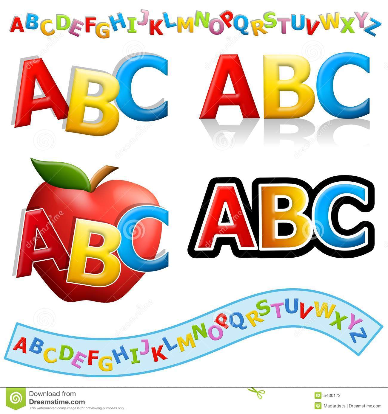 Abc Banners And Logos Stock Photos Image 5430173