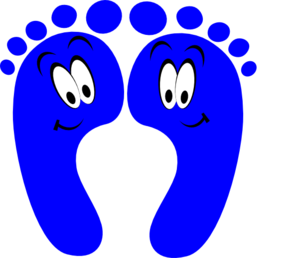 Blue Happy Feet Clip Art At Clker Com   Vector Clip Art Online    
