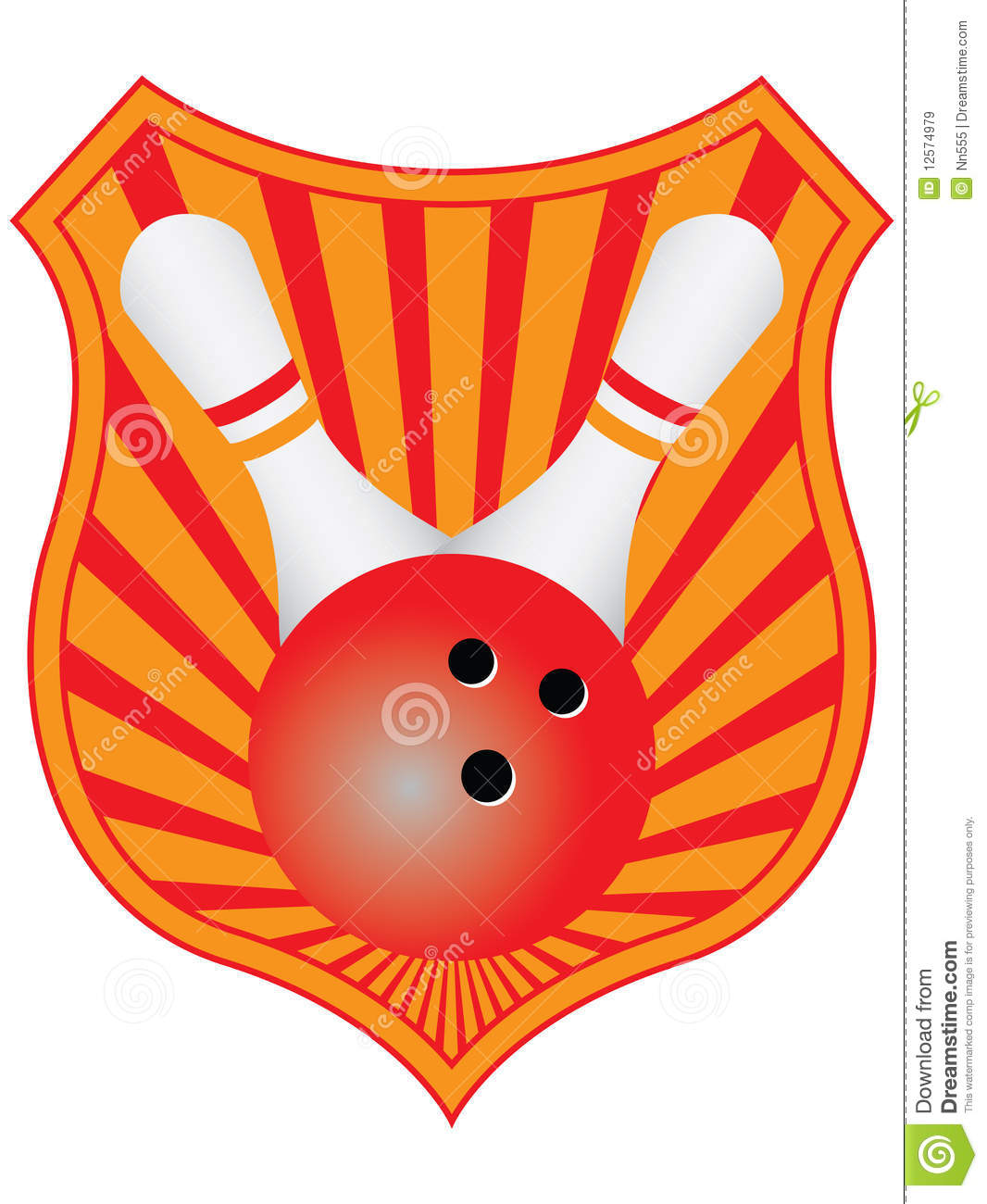 Bowling Emblem Royalty Free Stock Images   Image  12574979