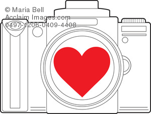 Camera Heart Clipart Image   Acclaim Stock Photography