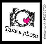 Camera Illustration With Pink Love Heart For Take A Photo Clipart