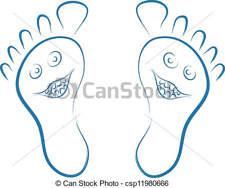 Clip Art Vector Of Happy Feet Vector Illustration Csp11980666   Search