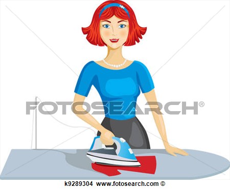 Clipart   Woman Ironing Clothes  Fotosearch   Search Clip Art    