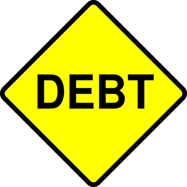 Debt Caution Sign Clip Art At Clker Com   Vector Clip Art Online