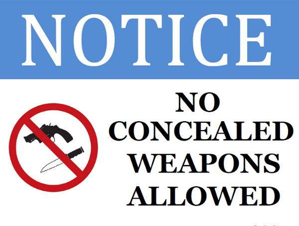 Firearms Allowed Property Sign F7044 No Firearms Allowed Signs Http