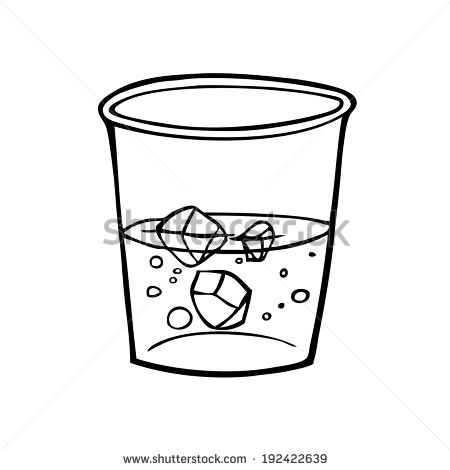 Glass With Water Illustration Cartoon Clipart Vector   Stock Vector