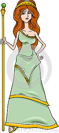 Greek Goddess Hera Cartoon Stock Vector   Image  53722773
