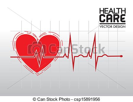 Health Care Over Grid Background Vector Illustration