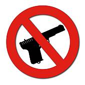 No Guns Or Weapons Sign   Royalty Free Clip Art
