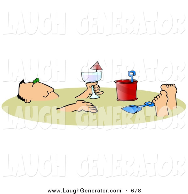 Of A Relaxed Caucasian Man Holding An Alcoholic Beverage And Relaxing