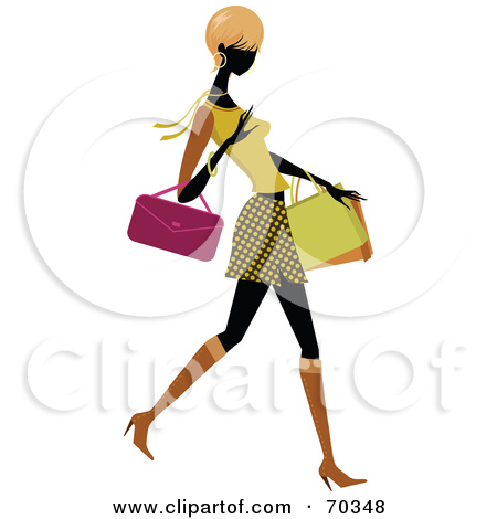 Rf  Clipart Illustration Of A Faceless Woman Wearing Stylish Clothes