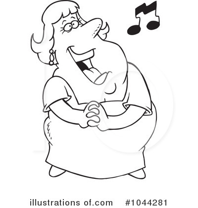 Royalty Free  Rf  Singing Clipart Illustration By Ron Leishman   Stock