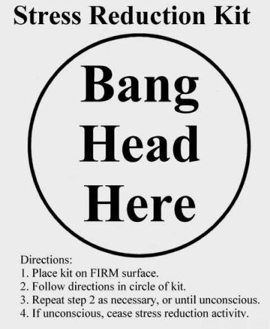 Stress Reduction Kit Bang Head Here