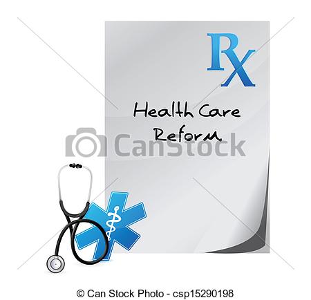 Vector   Health Care Reform Prescription Concept   Stock Illustration