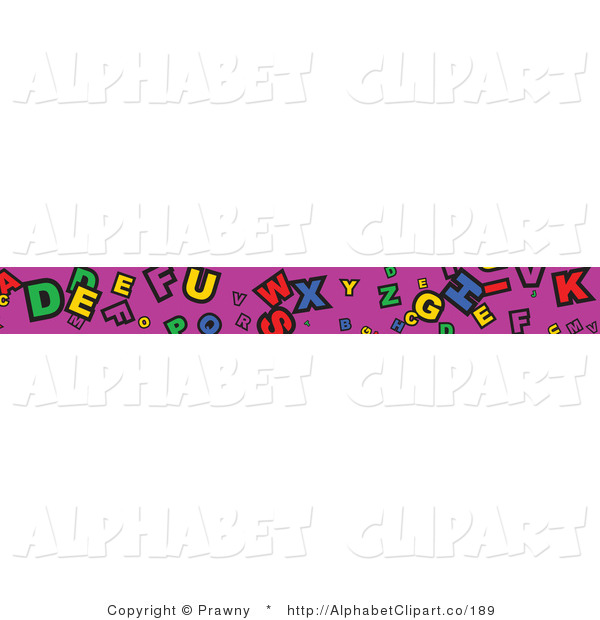 Vector Illustration Of A Border Of Colorful Letters On Purple By