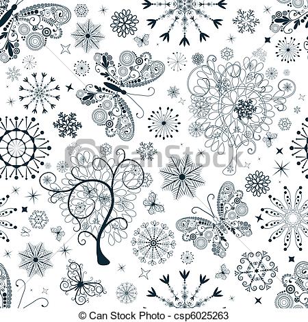 Vectors Of Christmas Repeating Pattern   White And Dark Blue Christmas    